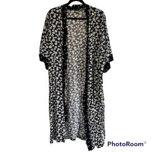 WILD FABLE DITSY DAISY FLORAL BLACK OSFM